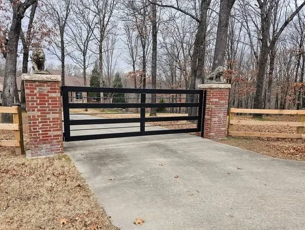 Custom metal driveway gate
